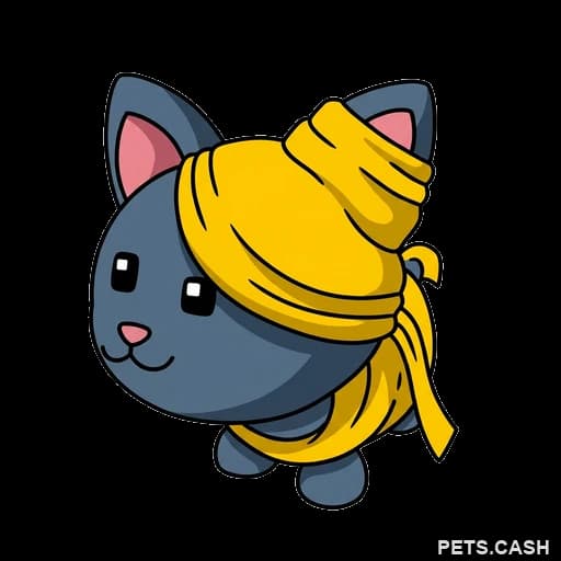 Halloween Golden Mummy Cat