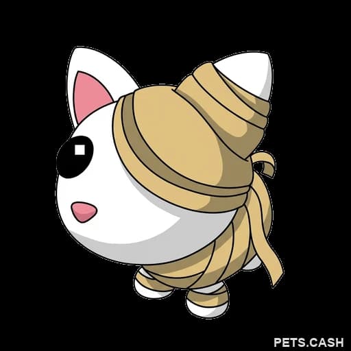 Halloween White Mummy Cat